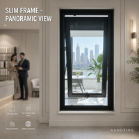 Store enrouleur fin noir mat Hangxing pour fenêtre à battant, tailles personnalisées, pour ville, villa, hôtel, bureau, fournisseur en gros