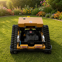 Mesin Pemotong Rumput Remote Control Ringkas Lebar 940mm Pengoperasian Mudah Pemotongan 550mm untuk Rumput Rumah dan Halaman Belakang