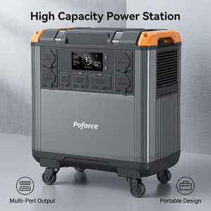 สถานีไฟฟ้าพกพา 3000W คลื่นไซน์บริสุทธิ์ 5376Wh LiFePO4 เครื่องกำเนิดพลังงานแสงอาทิตย์ MPPT แบตเตอรี่สำรองสำหรับใช้ในบ้านสำหรับระบบออฟกริด - Product Image 1