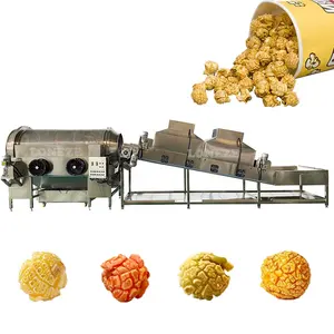 Automated Continuous Caramel Popcorn Processing Line Popcorn Big Capacity Chocolate Production Line