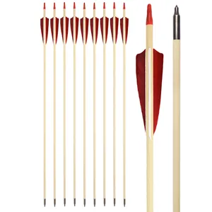 Elong Outdoor Wholesale Custom Wood Arrows for Traditional Hunting Archery