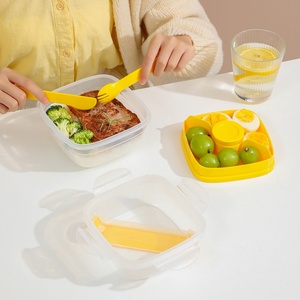 Portable Transparent PP5 Children's Food <b>Storage</b> Box Household Fruit Crisper with <b>Collapsible</b> Lid Refrigerator Keep Fresh Box - Product Image 6