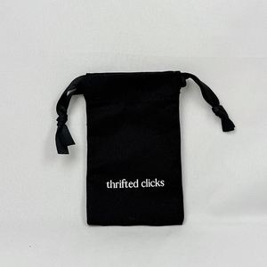 Customized Size & Color Recyclable Screen Printed Organic Cotton <b>Drawstring</b> Bag/<b>Pouch</b> for Gift Sticker Craft Packaging - Product Image 2