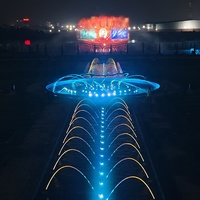 Fuentes de Agua Laminar de Acero Inoxidable para Exteriores con Diseño Personalizado, Música, Luces LED de Colores, Decoración de Jardín