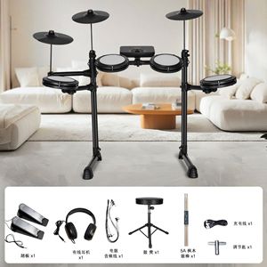 Bán Buôn Điện Năm Trống Ba Cymbals Điện Trống Kit Phổ Dành Cho Người Lớn Trẻ Em Điện Tử Trống Bộ - Product Image 4