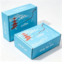 Boîte d'expédition en carton ondulé pour café, noix et aliments, avec logo imprimé, idéale pour l'aviation et l'envoi postal - Vente en gros