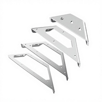 Connecteur d'angle trapézoïdal en acier inoxydable pour meubles, fixation bois, grand triangle, code 90 degrés