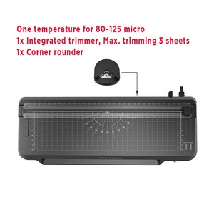(Meksika Deposu) Yüksek Kaliteli Laminasyon Makinesi Sıcak Pres A4 Laminasyon Makinesi Kağıt Kesici ve Köşe Kesici ile - Product Image 4