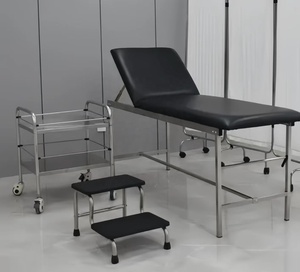 Cama de Examen Médico para Hospitales, de Acero Inoxidable, con Altura Ajustable - Product Image 3