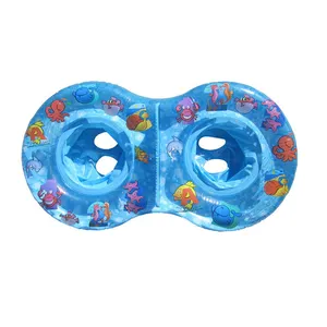 factory customized safety inflatable duo twin pool float plastic inflatable duo twin swim float