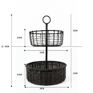 Cesta de frutas metálica desmontable, estante de almacenamiento para cocina, bandeja para refrigerios, estante de almacenamiento de varias capas. - Product Image 1