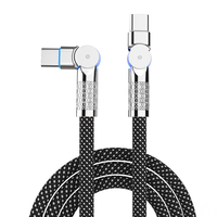 Câble de données USB-C rotatif à 180 degrés, 5A, charge rapide à courant élevé, PD240W, en cuivre pur tressé, pour ordinateur et imprimante