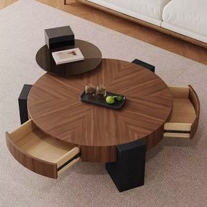 Set di Tavolini da Tè Cinesi Moderni di Lusso e Durevoli con Piano <span class=keywords><strong>in</strong></span> <span class=keywords><strong>Vetro</strong></span>, <span class=keywords><strong>Tavolino</strong></span> Rotondo con Cassetto <span class=keywords><strong>per</strong></span> <span class=keywords><strong>Soggiorno</strong></span> - Product Image 3