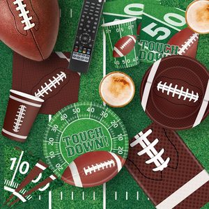 Perlengkapan Pesta Sepak Bola Piring Makan Touchdown Piring Dessert Serbet Taplak Meja Rugby Dekorasi Pesta Tailgate Hari Pertandingan - Product Image 5