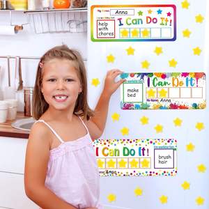 Tableau de récompenses magnétiques I Can Do It Token Board Tableau de comportement à la maison Étoile positive Boîte d'objectifs personnalisable Incitations - Product Image 4