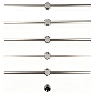 Sèche-serviettes électrique encastré rond <span class=keywords><strong>de</strong></span> 70 cm à 5 barres en acier inoxydable 304 brossé pour salle <span class=keywords><strong>de</strong></span> bain - Product Image 2