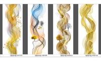 Panneau mural décoratif en verre teinté imperméable, motif abstrait, verre artistique stratifié sur mesure pour chambre, salle de bain, couloir, style moderne