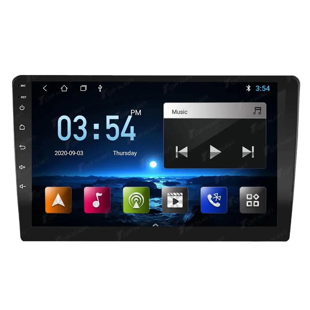 Radio mobil 2 din ganda 9 inci, android dengan navigasi GPS Wifi untuk model mobil universal Stereo layar sentuh pemutar Multimedia