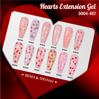 Gel d'extension professionnel en forme de cœur, non toxique, sans HEMA, pour ongles, fournitures de beauté pour salon, OEM accepté