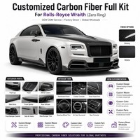 Kit complet d'accessoires de carrosserie extérieure et intérieure en fibre de carbone sur mesure Zero Ring pour Rolls Royce Wraith, OEM ODM, vente en gros