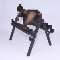 Verstellbares Tortur-Bett Sex-Liebesstuhl SM Dreieckiges Holzpferd-Kombi-Set für Erwachsenen-Dungeon-Spiele