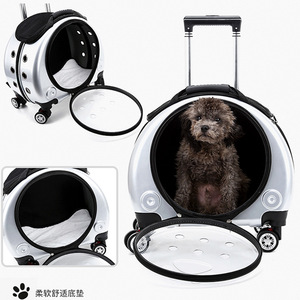 Pet <b>Backpack</b> Carrier Round Transparent With <b>Wheels</b> For Dog Cat Travel Carrier 7000 Capacity Pet Trolley Case - Product Image 2
