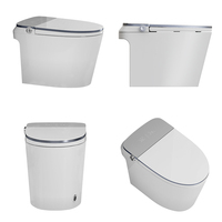WC intelligent monobloc de luxe avec capteur électrique, chasse d'eau automatique double, siège chauffant et télécommande