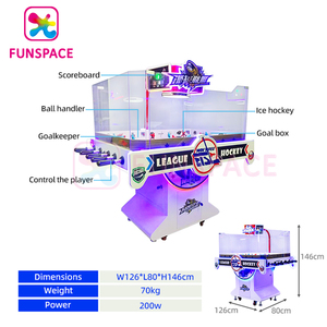 Funspace funciona con monedas Arcade deporte Air <span class=keywords><strong>Hockey</strong></span> juego Table Ticket Redemption Game Machine - Product Image 6