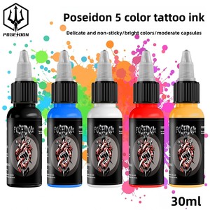Encre de tatouage Poseidon avec motif cœur, couleurs vives, 30 ml, ensemble d'encres pour tatouage - Product Image 5