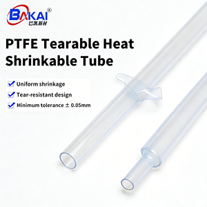 बेकरी ptfe आंसू योग्य गर्मी सिकुड़ने योग्य ट्यूब उच्च तापमान संक्षारण प्रतिरोधी स्पष्ट/काले विद्युत इन्सुलेशन संरक्षण - Product Image 1