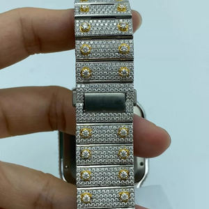 นาฬิกาข้อมือ ETA Sport Pass Diamond Tester Moissanite ระบบจักรกล ตัวเรือนสแตนเลส หน้าปัดแบบเข็ม ประดับเพชรเต็มเรือน สไตล์ฮิปฮอป ขายส่ง - Product Image 5