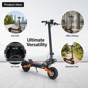 Trottinette multifonctionnelle pour adultes avec double roue motrice, haute puissance, longue autonomie, design pliable - A02 - Product Image 2