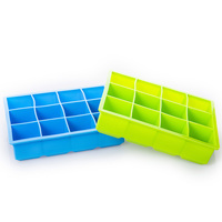 Moule à glace personnalisé grand format, écologique, sans BPA, avec couvercle, en silicone de qualité alimentaire, 12 cavités, pour usage domestique ou en bar