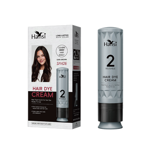 Crème colorante capillaire naturelle semi-permanente sans ammoniaque à base de plantes, marque privée, couleur noire, pour une coloration pratique à domicile - Product Image 1