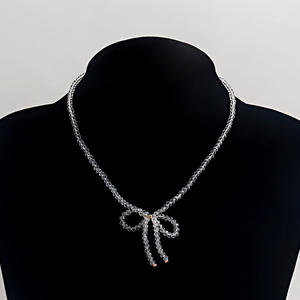 2025 nuevo Ins gran oferta hecho a mano dulce joyería con cuentas de cristal elegante cuentas de Cristal Arco gargantilla Collar para dama niñas - Product Image 4