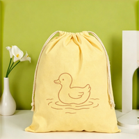 Sacs à cordon en toile imprimés de dessins animés vintage, simples et recyclables, grandes pochettes pour l'emballage de vente au détail en boutique