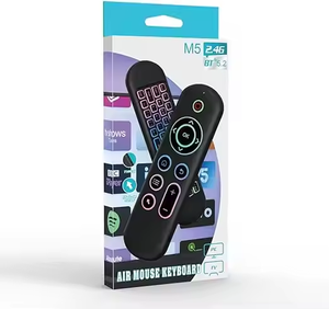 New M5 2.4G & bt5.2 điều khiển từ xa 7 màu Backlit không dây chuột không khí bàn phím cho <span class=keywords><strong>Android</strong></span> TV Box <span class=keywords><strong>Android</strong></span> Windows Mac thông minh bằng giọng nói - Product Image 3