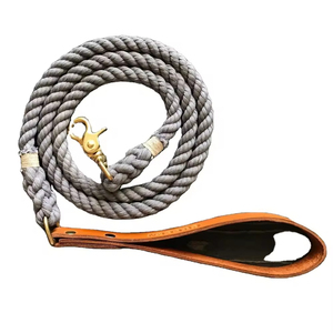 Guinzaglio per Cani Modern Classics con Impugnatura in Pelle, Corda in Nylon Ecologica, Accessori per Animali Domestici - Product Image 2