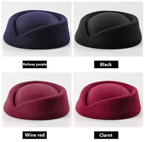 Chapeaux de style hôtesse de l'air en peluche pour femmes, vente en gros par le fabricant, chapeaux de style Hainan Airlines, chapeaux de style business - Product Image 2