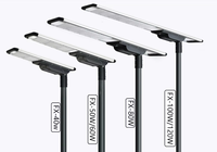 Puces LED SMD Bridgelux LED 3030, montage mural IP65, lampadaire solaire 120W, batterie LiFePO4, lampadaire solaire LED avec caméra