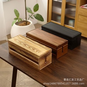 Wooden Cable Organizer <b>Box</b> Rectangle Desktop Storage For <b>Router</b> Data Headphone Cables Eco Friendly Office Organizer - Product Image 5