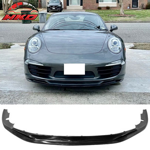 Convient pour Porsche 911 991 Carrera 2012-2016, lèvre de pare-chocs avant style S1, non peinte, noire - Product Image 1