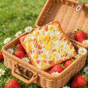 Ensemble de Fruits en Mousse Écologique en Plastique pour Jeu Sensoriel ASMR : Tranches de Pain Grillé, Sauce, Banane, Confiture de Myrtilles, Gâteau, Dessert, pour Présentation en Cuisine - Product Image 5