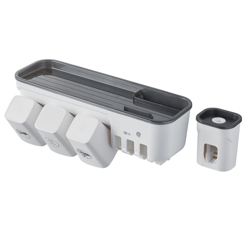 Настенный держатель для зубных щеток с дозатором зубной пасты