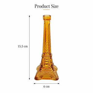 Vase à fleurs décoratif en verre ambré en forme de Tour Eiffel pour centres de table de mariage, fêtes sur le thème de <span class=keywords><strong>Paris</strong></span> et décoration de table à domicile - Product Image 2