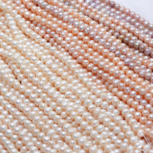 Collar de Perlas de Agua Dulce Blancas de 8-9 mm al por Mayor, Semiterminado, con Fuerte Brillo Circular, Estilo Casual y Micro - Product Image 1