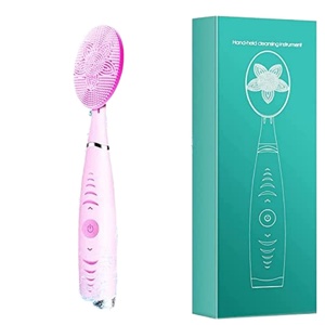 Cepillo de Limpieza Facial Eléctrico Recargable por USB de Silicona, Exfoliante Facial Vibrador de Mano para Limpieza Profunda de Poros - Product Image 1