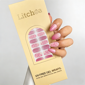 Envolturas de <span class=keywords><strong>Uñas</strong></span> de Gel Sin Rayos UV, de Larga Duración, con Patrón a Cuadros <span class=keywords><strong>Rosa</strong></span>, Acabado Brillante <span class=keywords><strong>Rosa</strong></span> Rosado, Autoadhesivas - Product Image 1