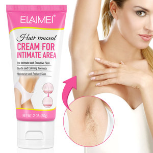 Crème dépilatoire indolore Elaimei pour femmes, spécial zones sensibles, aisselles, maillot et jambes, marque privée, sans produits chimiques - Product Image 3