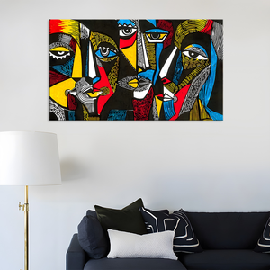 Decorazione della parete per la <span class=keywords><strong>camera</strong></span> <span class=keywords><strong>da</strong></span> <span class=keywords><strong>letto</strong></span> ritratto astratto stampa immagine dipinti su tela <span class=keywords><strong>con</strong></span> arte della parete della macchina per il bagno del soggiorno - Product Image 2